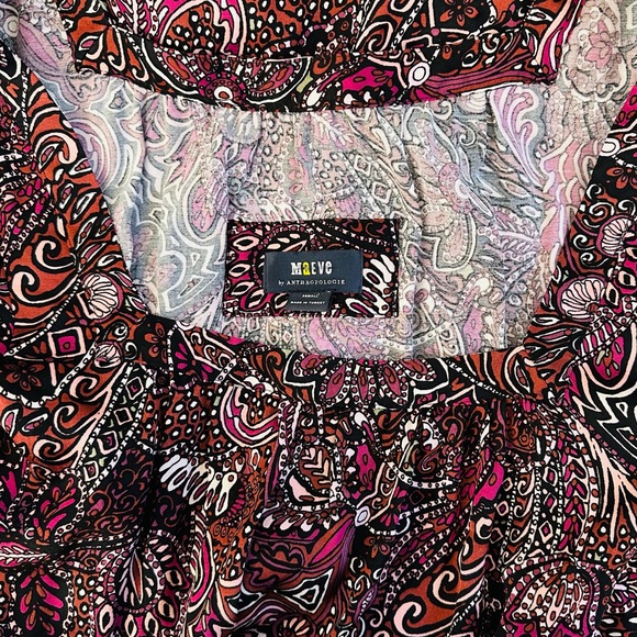 Maeve by Anthropologie Lisabetta Dark Floral Maxi Dress Oversized Boho - Picture 15 of 16